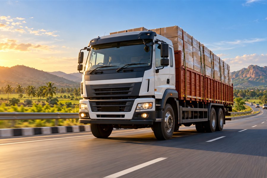 Heavy cargo transported by road