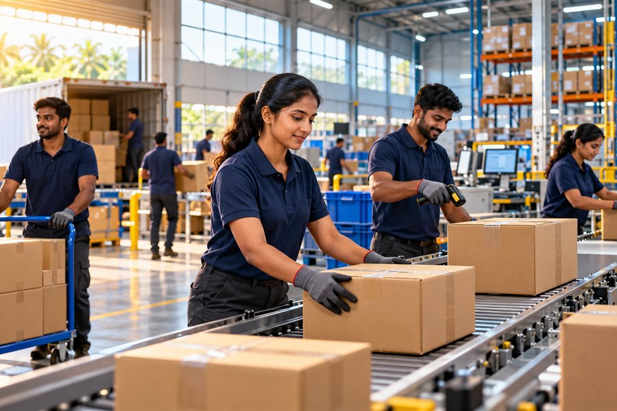 Careful handling of packed shipments